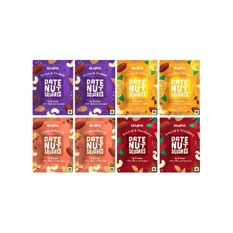 Gladful Assorted Date Nut Squares Bites