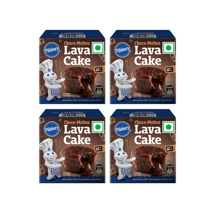 Pillsbury Choco Molten Lava Filled Cake - Pack of 4