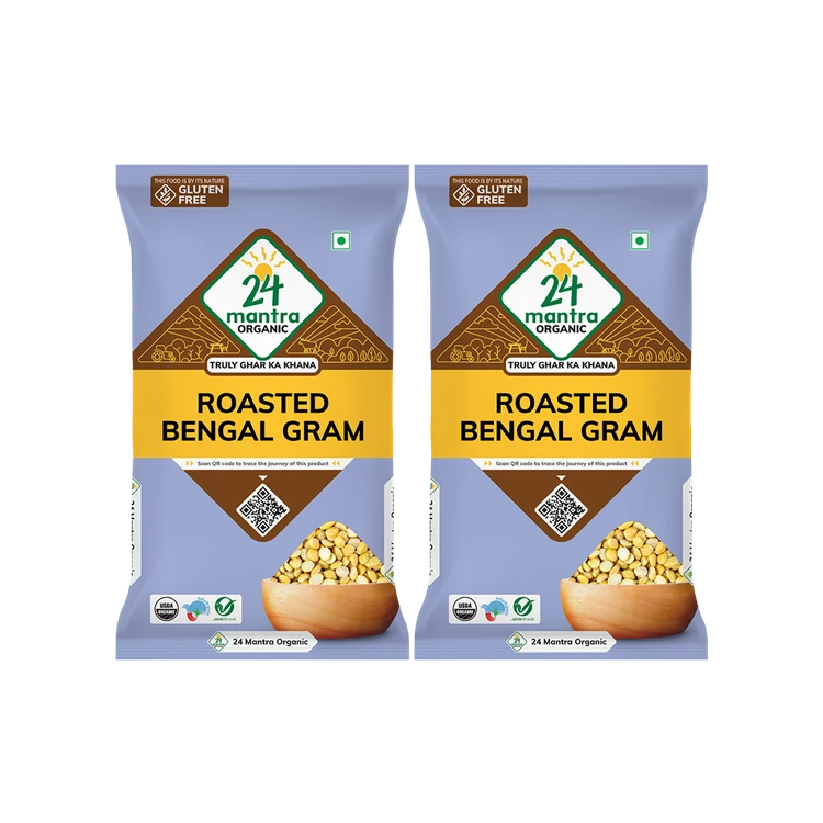24 Mantra Organic Bengal Roasted Gram Dal, / Channa Dal - Pack of 2