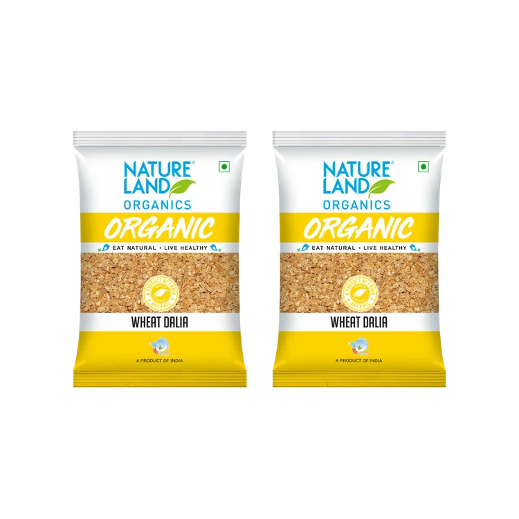 Natureland Wheat Organic Daliya - Pack of 2