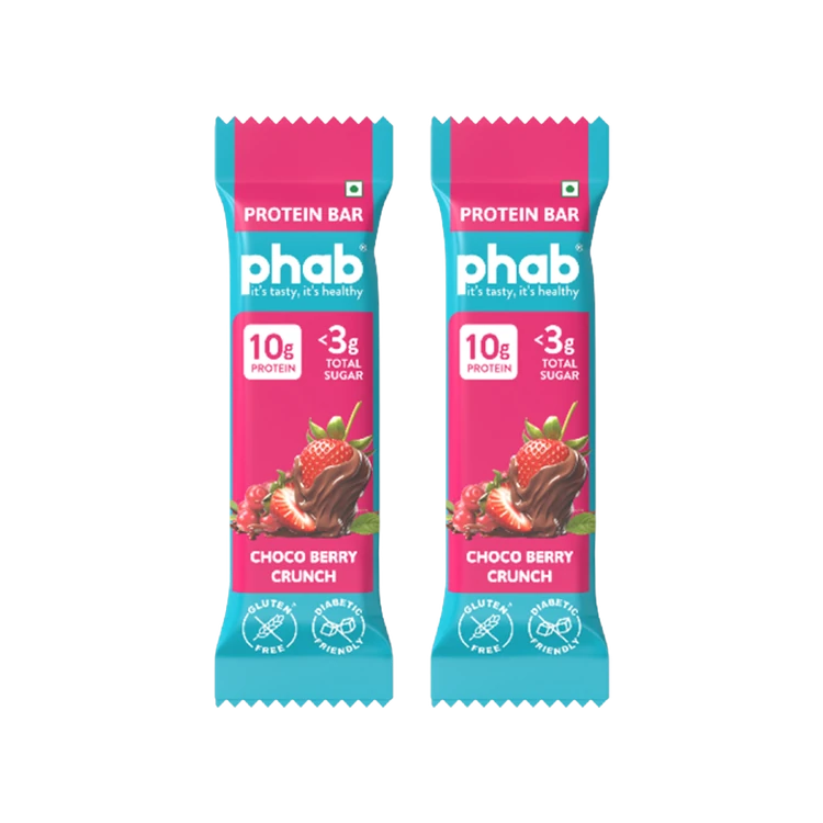 Phab 10g Protein Choco Berry Crunch Protein Bar - Pack of 2