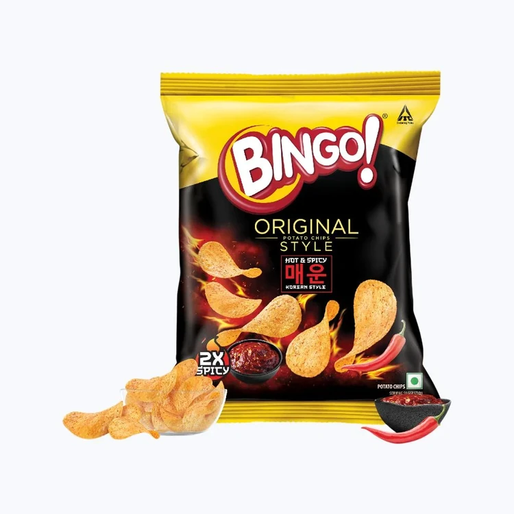Bingo Original Hot & Spicy Korean Style Potato Chips