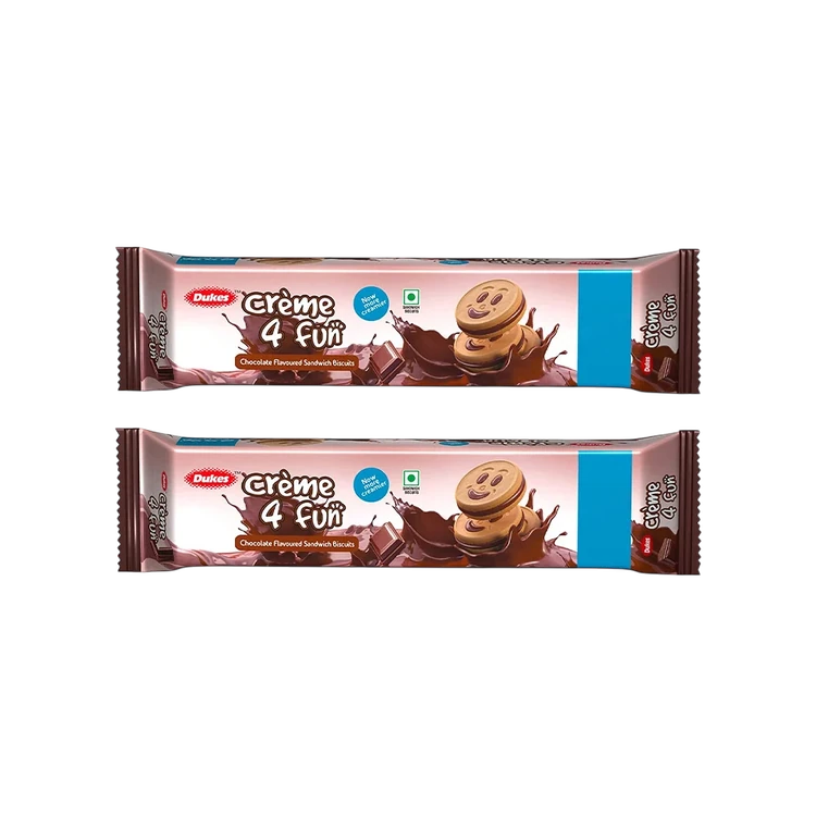 Dukes 4 Fun Chocolate Sandwich Cream Biscuits - Pack of 2