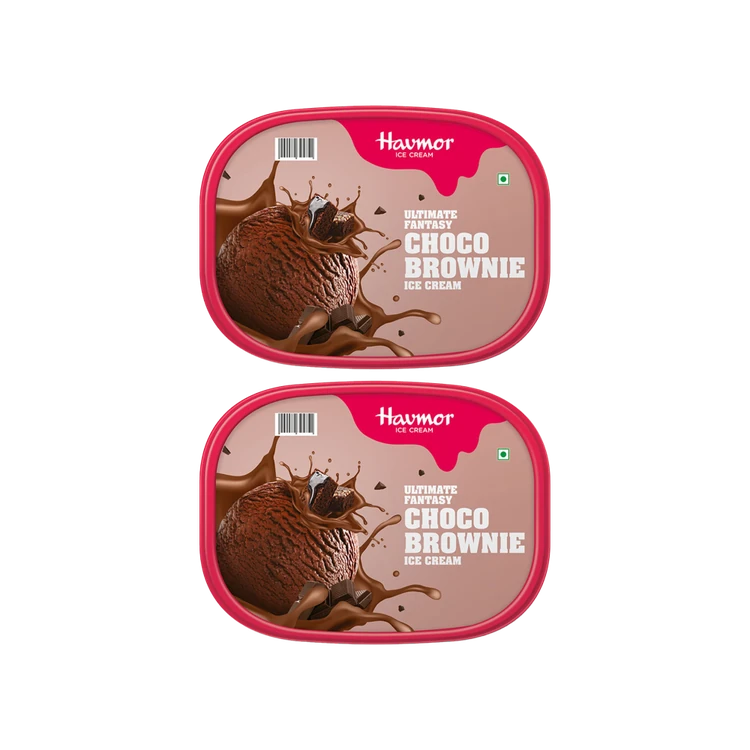 Havmor Choco Brownie Ice Cream Tub - Pack of 2