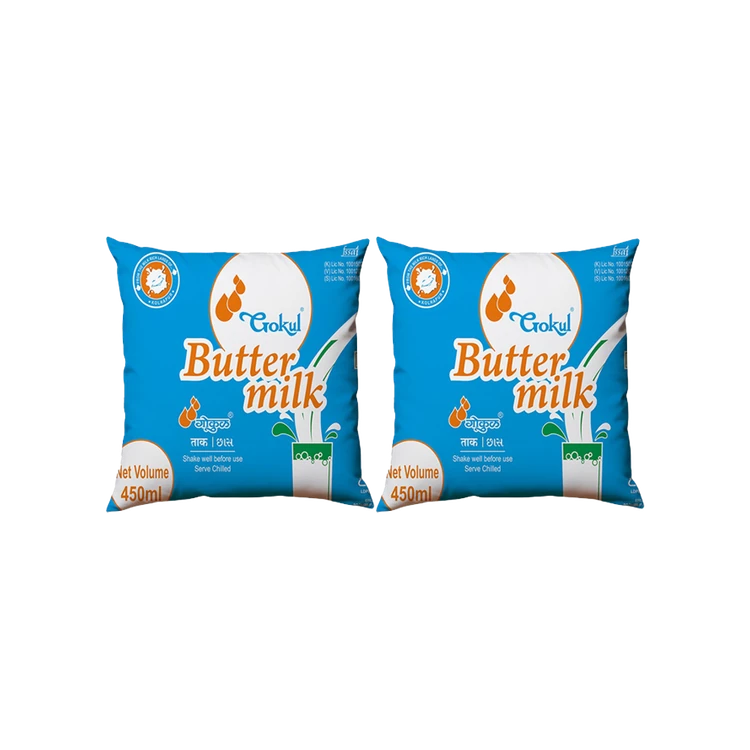 Gokul Unsalted Buttermilk - Pack of 2