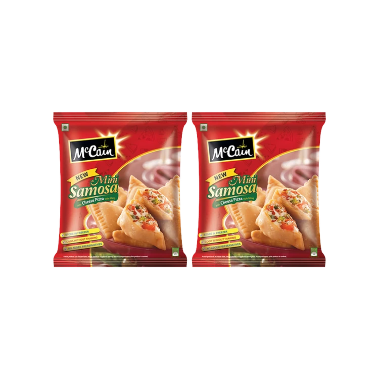 McCain Pizza Cheese Mini Samosa (Frozen) - Pack of 2