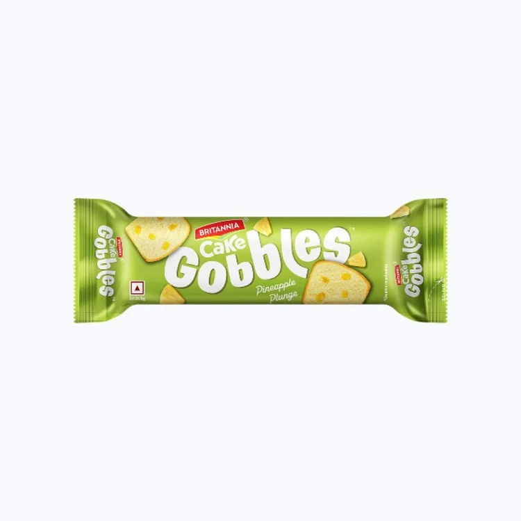 Britannia Gobbles Pineapple Plunge Slice Cake
