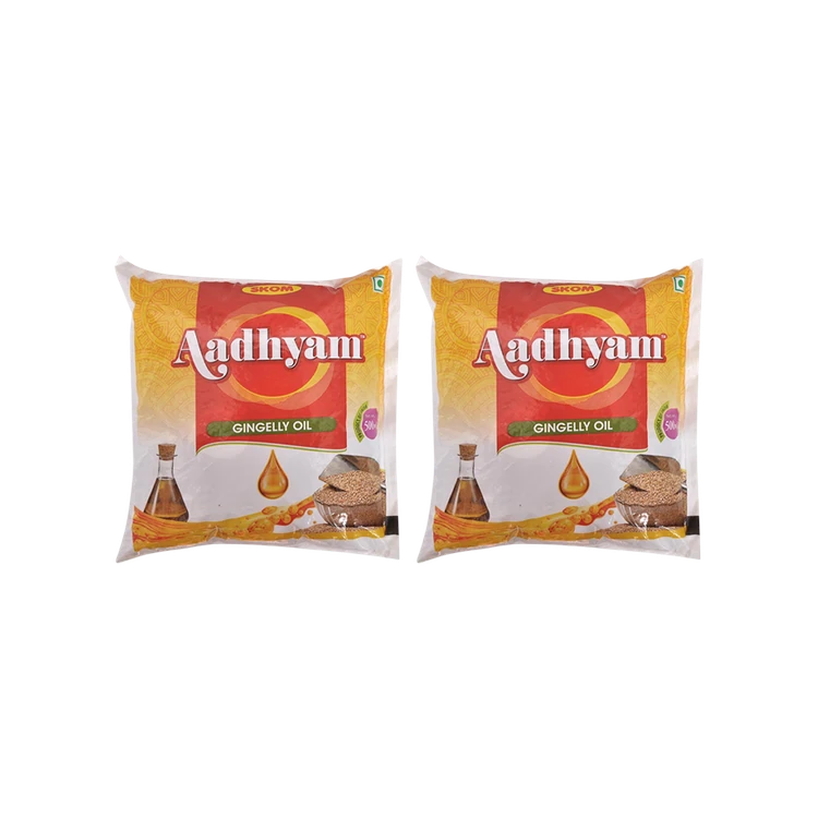 Aadhyam Gingelly Sesame Oil/Til Oil - Pack of 2 (Ellu Enne)