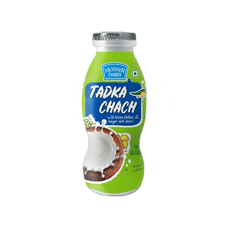 Mother Dairy Tadka Salted Buttermilk Bottle