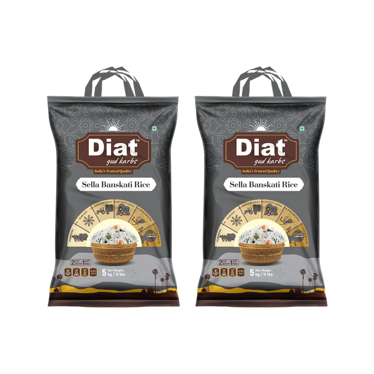 Diat Banskati Rice (Long Grain) - Pack of 2 (Banskati Akki)