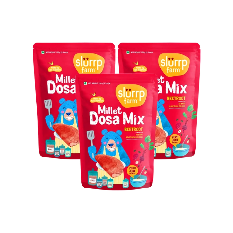 Slurrp Farm Beetroot Dosa Mix Baby Cereal - Pack of 3