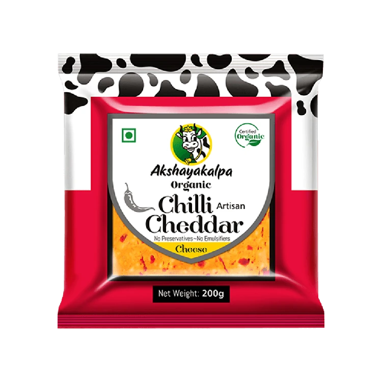 Akshayakalpa Organic Chilli Cheddar Cheese