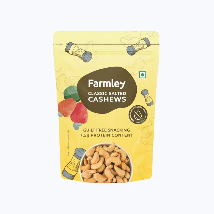 Farmley Classic Salted & Roasted Flavoured Cashew (Flavoured Godambi)