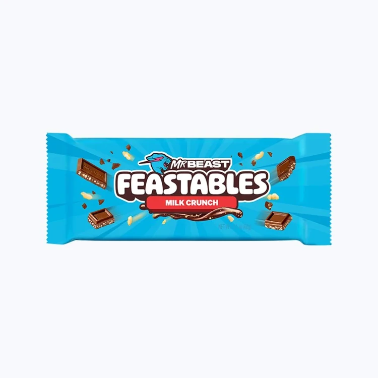 Mr Beast Feastables Crunch Milk Chocolate With Puffed Rice