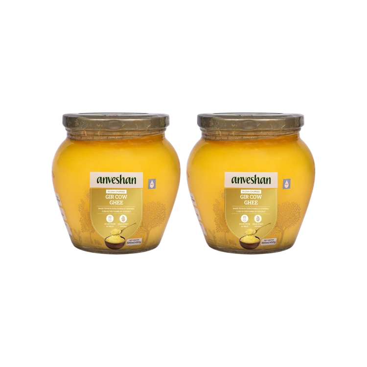 Anveshan Desi Gir A2 Gir Ghee (Bilona Churned) - Pack of 2