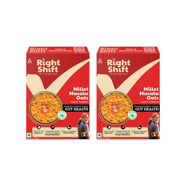 Right Shift Masala Flavoured Oats - Tangy Tomato - Pack of 2