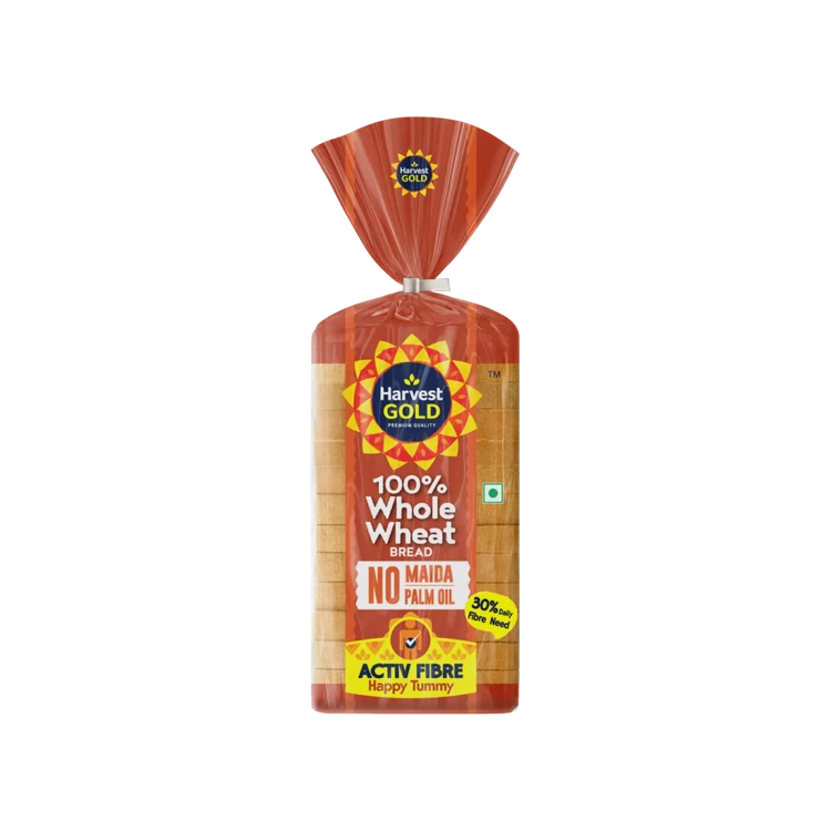 Harvest Gold 100% Whole Wheat Bread (Zero Maida)