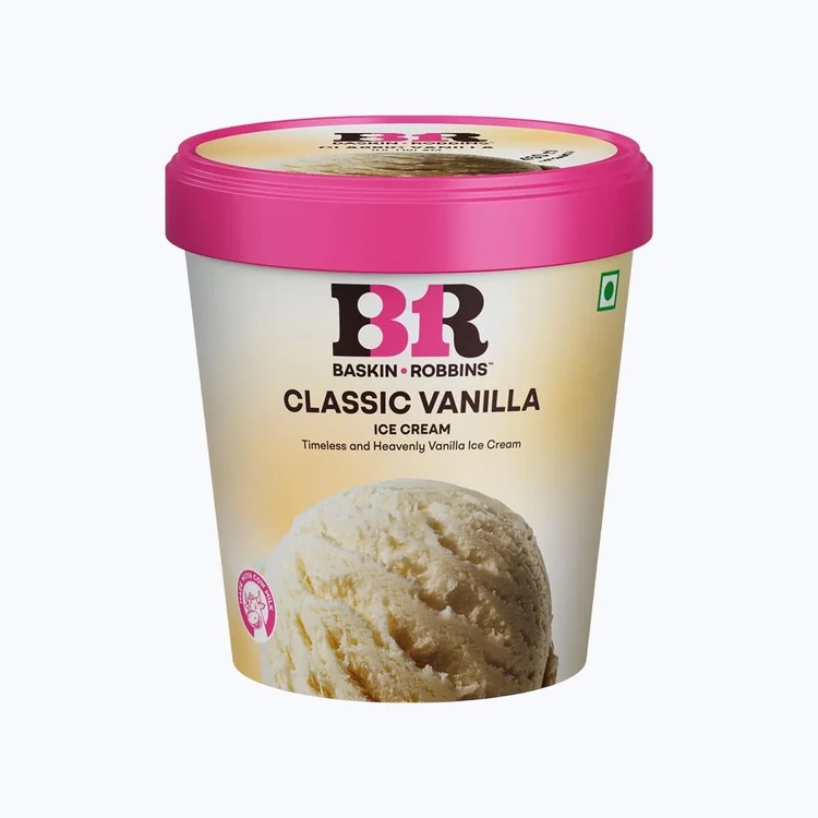 Baskin Robbins Vanilla Ice Cream Tub