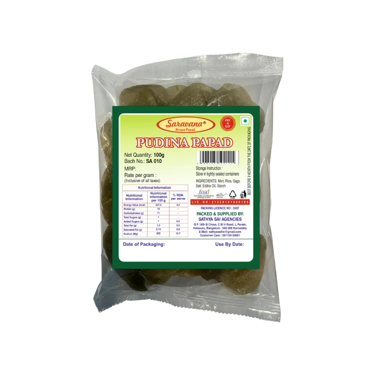 Saravana's Pudina Papad
