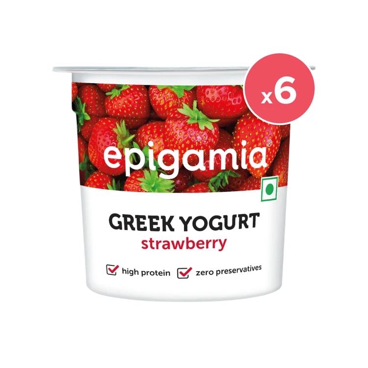 epigamia Strawberry Yogurt - Pack of 6