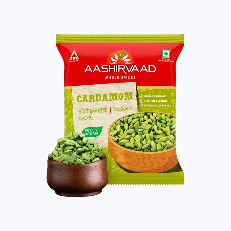 Aashirvaad Elaichi/ Green Cardamom Whole (Hasiru Yelakki)