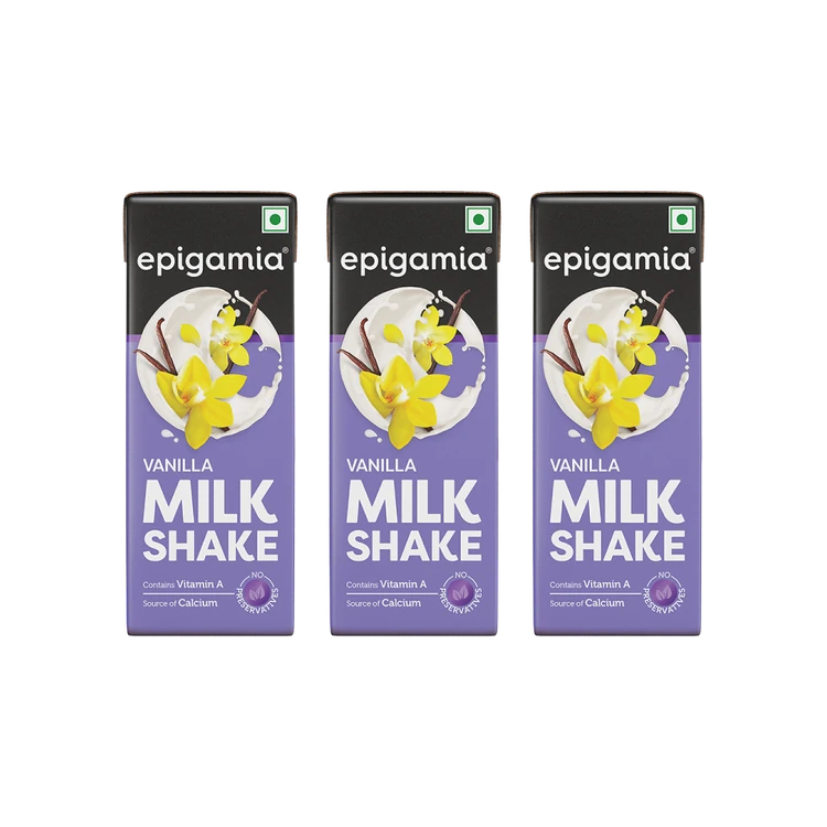 Epigamia Origins Vanilla Milkshake - Pack of 3