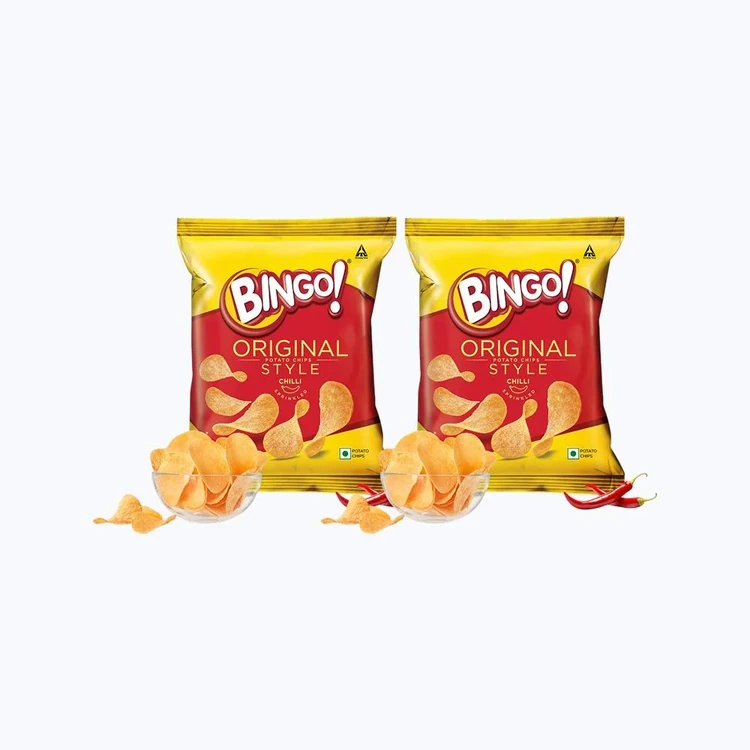 Bingo Original Style Chilli Potato Chips - Pack of 2
