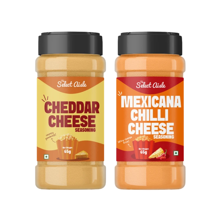 The Select Aisle Cheddar Cheese Seasoning +  Mexicana Chilli Cheese Seasoning Combo