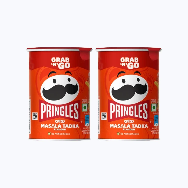 Pringles Grab 'N' Go Desi Masala Tadka Potato Chips - Pack of 2