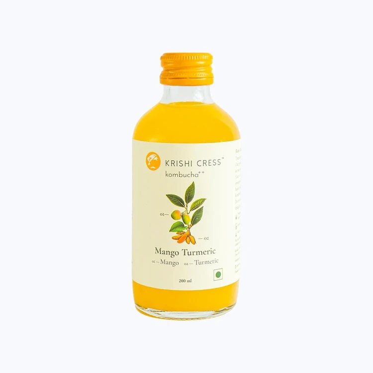Krishi Cress Mango Turmeric Kombucha