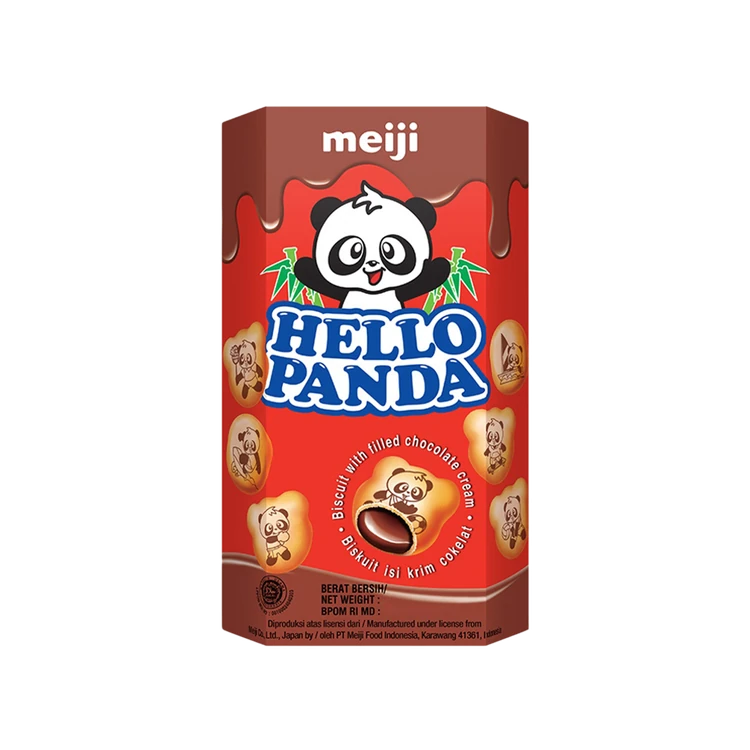 Hello Panda Chocolate Cream Center Filled Biscuits