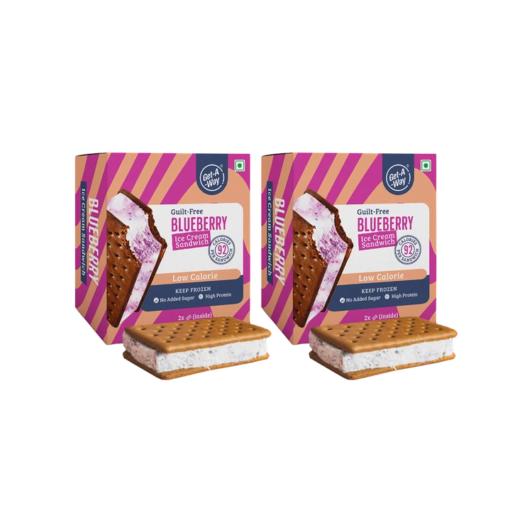 Get-A-Way Blueberry Ice Cream Sandwich - Pack of 2