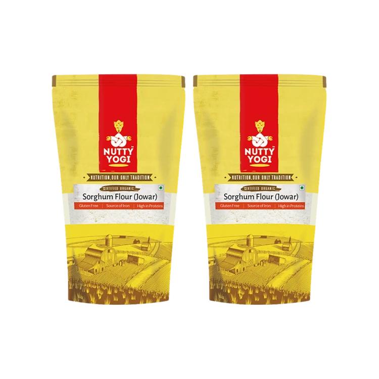 Nutty Yogi Jowar Flour - Pack of 2 (Gluten Free) (Jola Hittu)