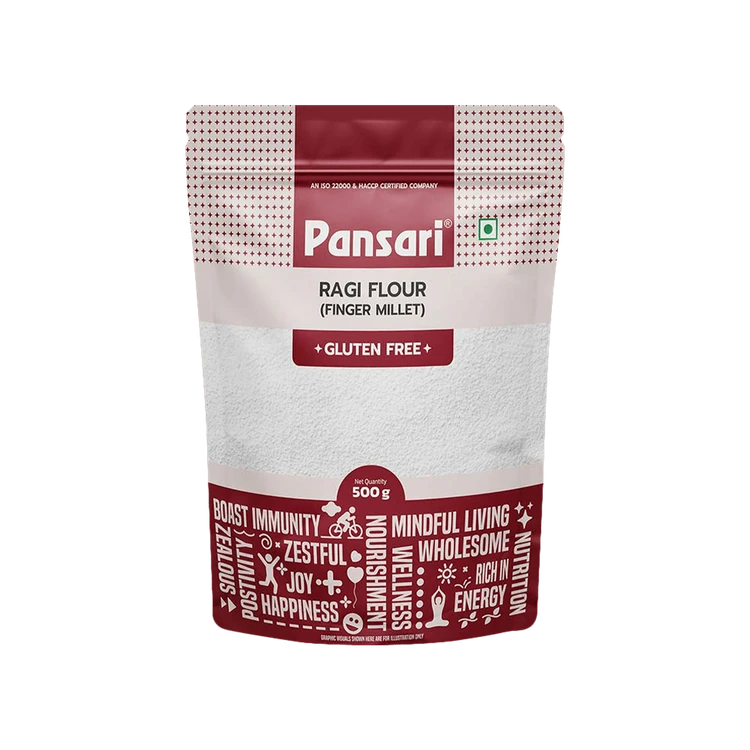 Pansari Ragi Flour (Finger Millet) - Pack of 2 (Ragi Hittu)