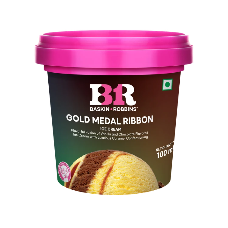 Baskin Robbins Gold Medal Ribbon Ice Cream Cup