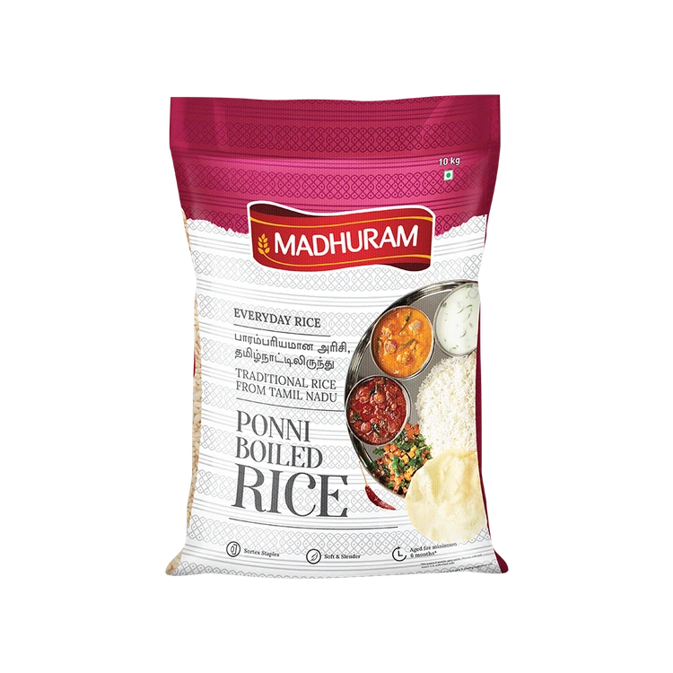 Madhuram Everyday Boiled Ponni Rice (Medium Grain) (Ponni Akki)
