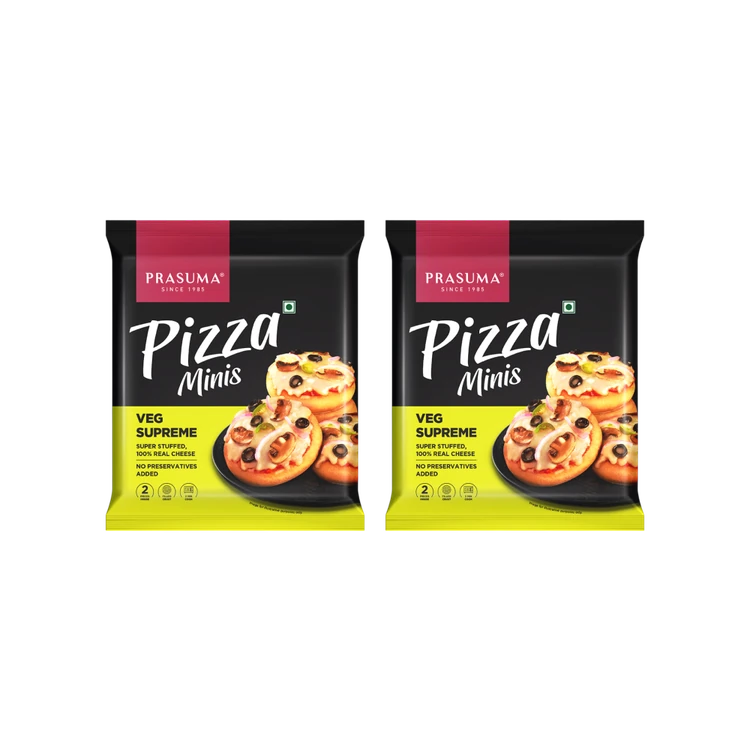 Prasuma Veg Supreme Pizza Minis - Pack of 2