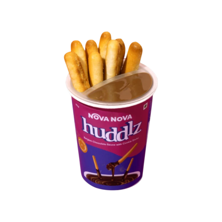 Nova Nova Huddlz Belgian Chocolate Dip and Stick Biscuits