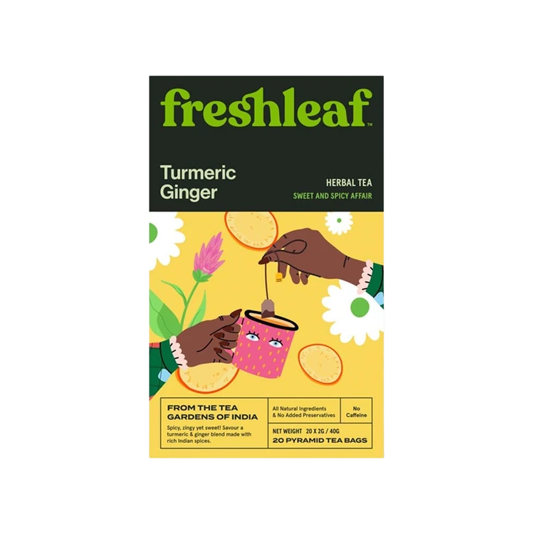 Freshleaf Turmeric Ginger Herbal Tea Bags