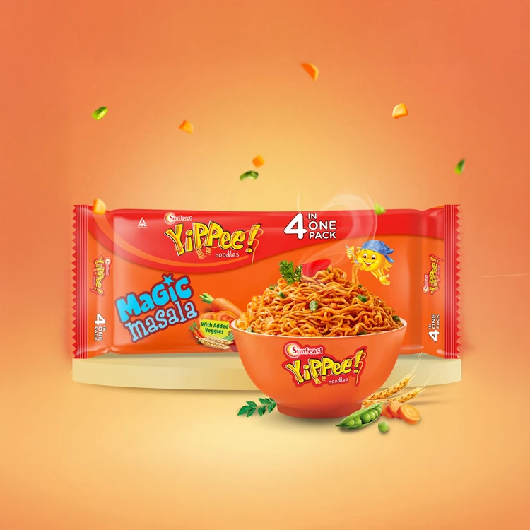 Yippee Magic Masala Instant Noodles with Added Veggies