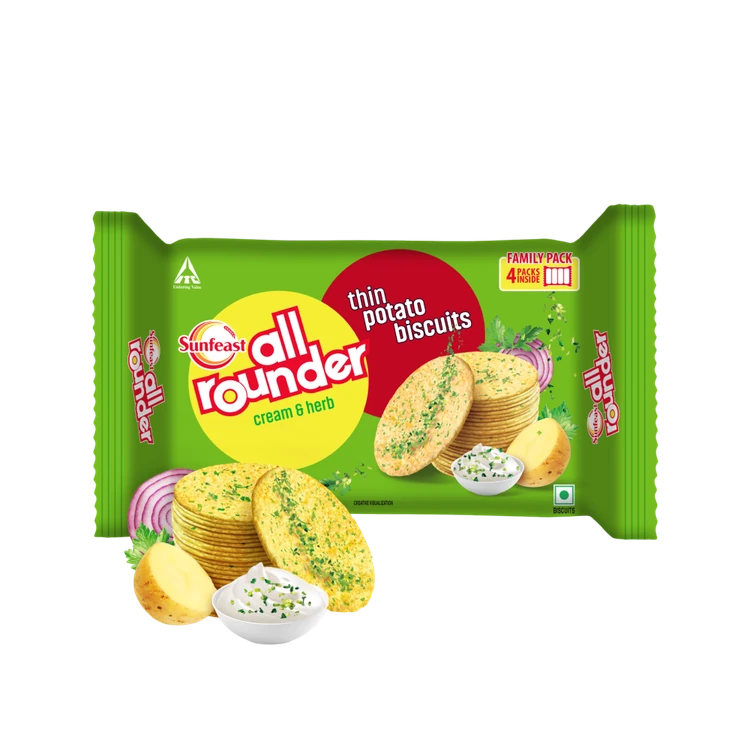 Sunfeast All Rounder Potato Biscuits with Cream & Herb Flavour