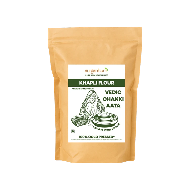 Aurganicum Naturals Vedic Chakki Khapli Wheat Atta