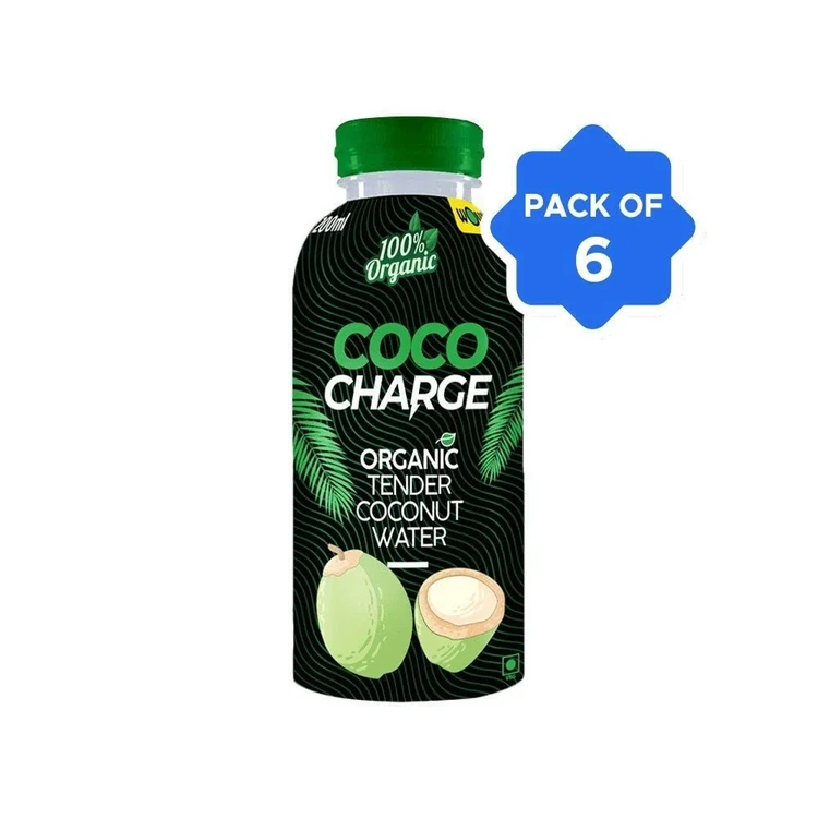 Wow! Coco Charge Organic Coconut Water - Pack of 6