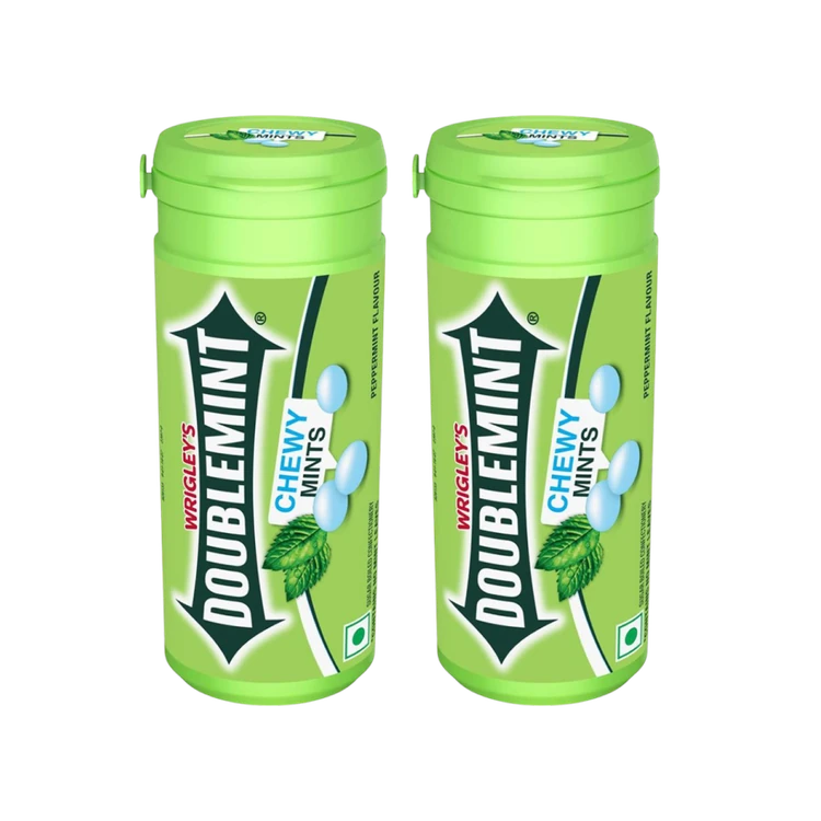 Wrigley's Doublemint Peppermint Chewy Mint Candies - Pack of 2