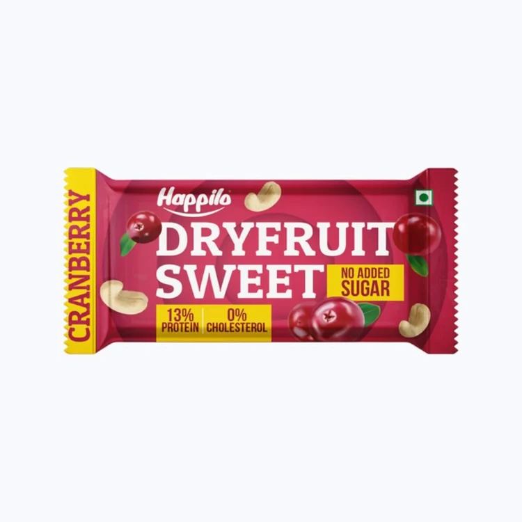 Happilo Cranberry Cashews Healthy Dry Fruit Sweet Bar