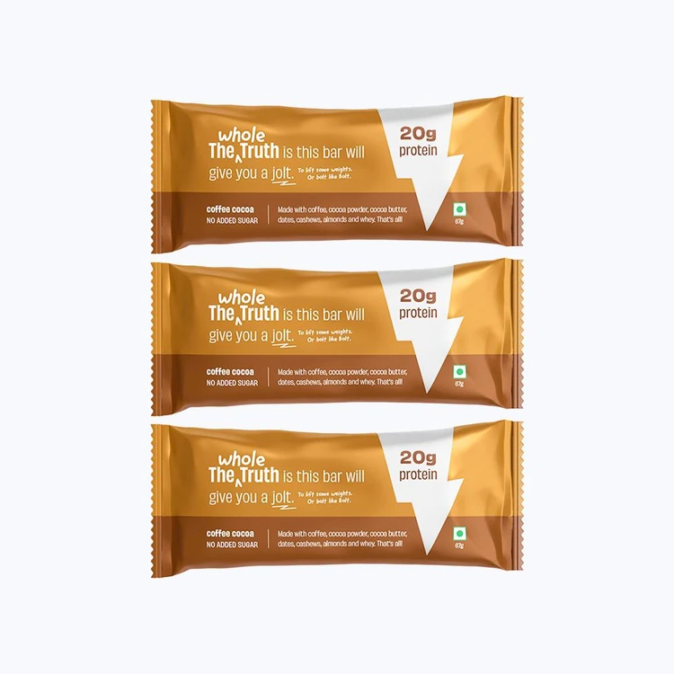 The Whole Truth 20 g Protein Bar - Coffee Cocoa - Pack of 3
