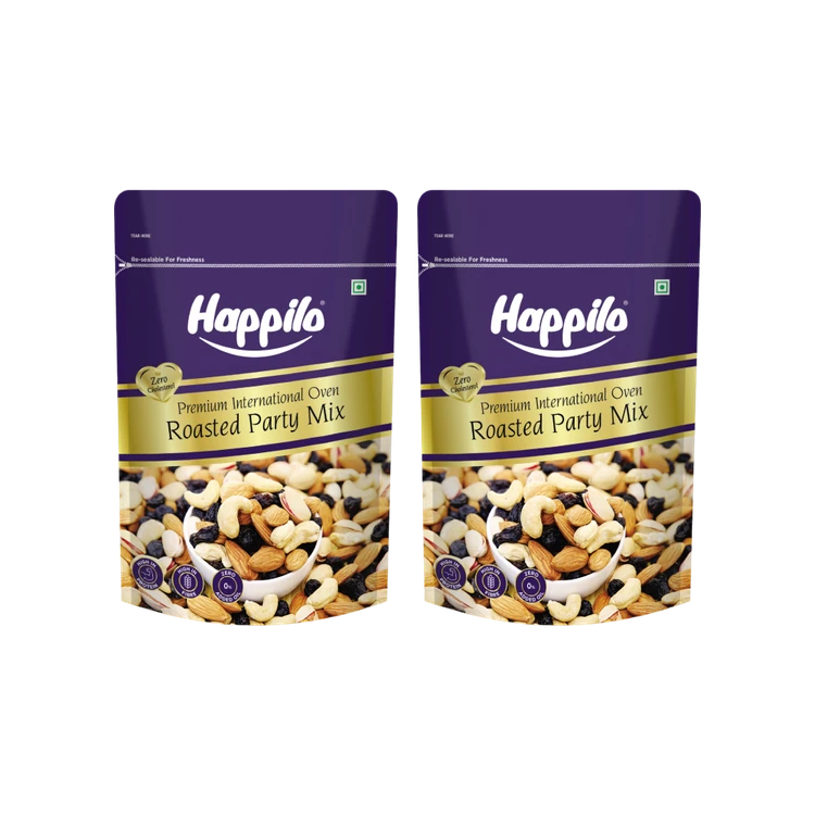 Happilo Premium Roasted Party Mix Nuts - Pack of 2