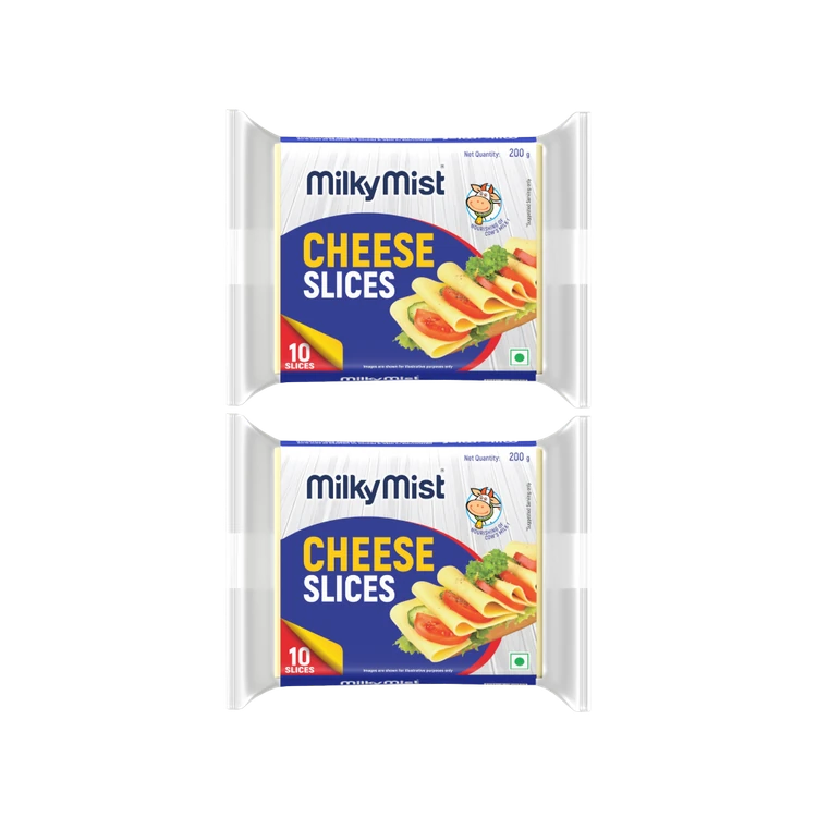 Milky Mist Cheese Slices - Pack of 2