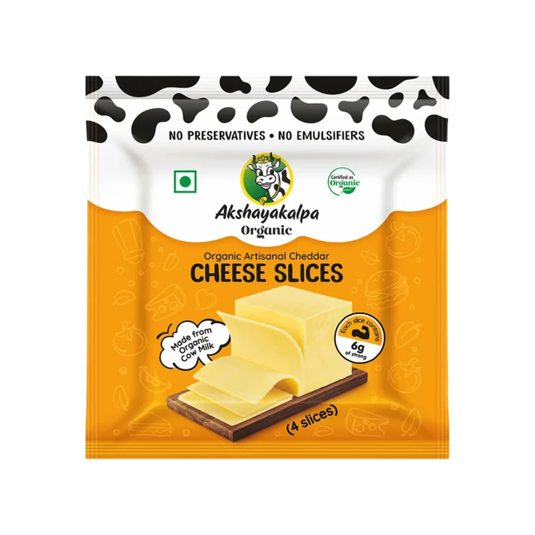 Akshayakalpa Organic Artisanal Cheddar Cheese Slices