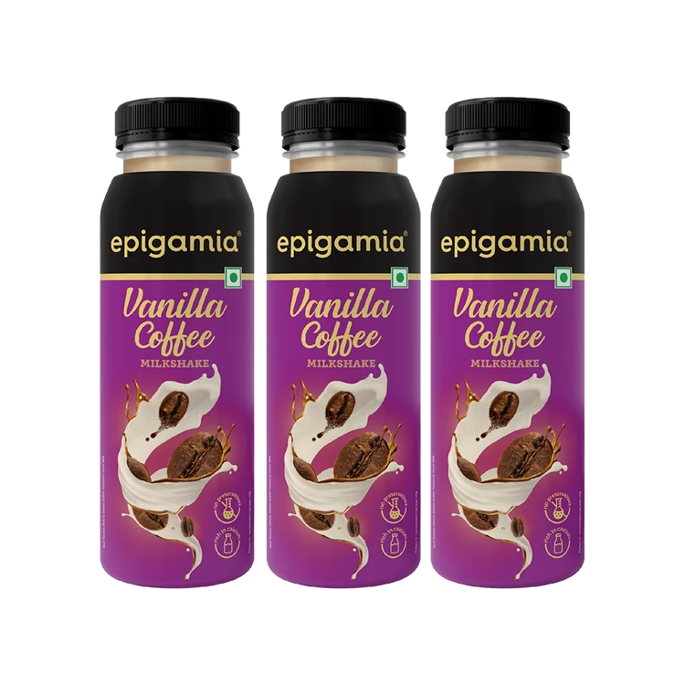epigamia Vanilla Coffee Milkshake - Pack of 3